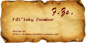 Füleky Zsombor névjegykártya