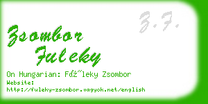 zsombor fuleky business card